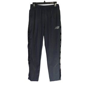 New Balance Mens Track Pants Size Large Polyester Spandex Blend Black